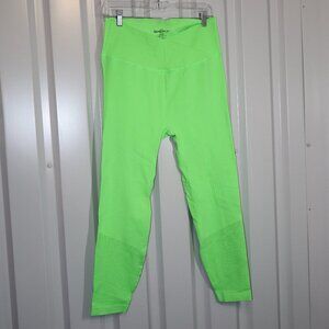 SHEFIT Womens Full Length Seamless Leggings Neon Green Size 2Luxe (18) 140025